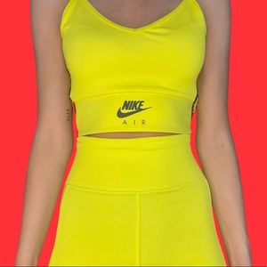 Yellow Nike Biker Set